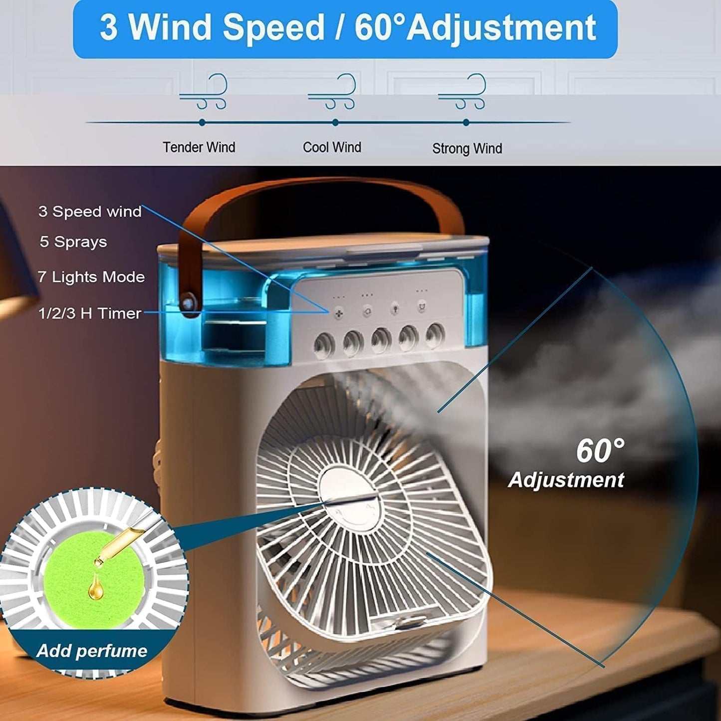 Portable Mini Cooler Rechargeable Air Conditioner